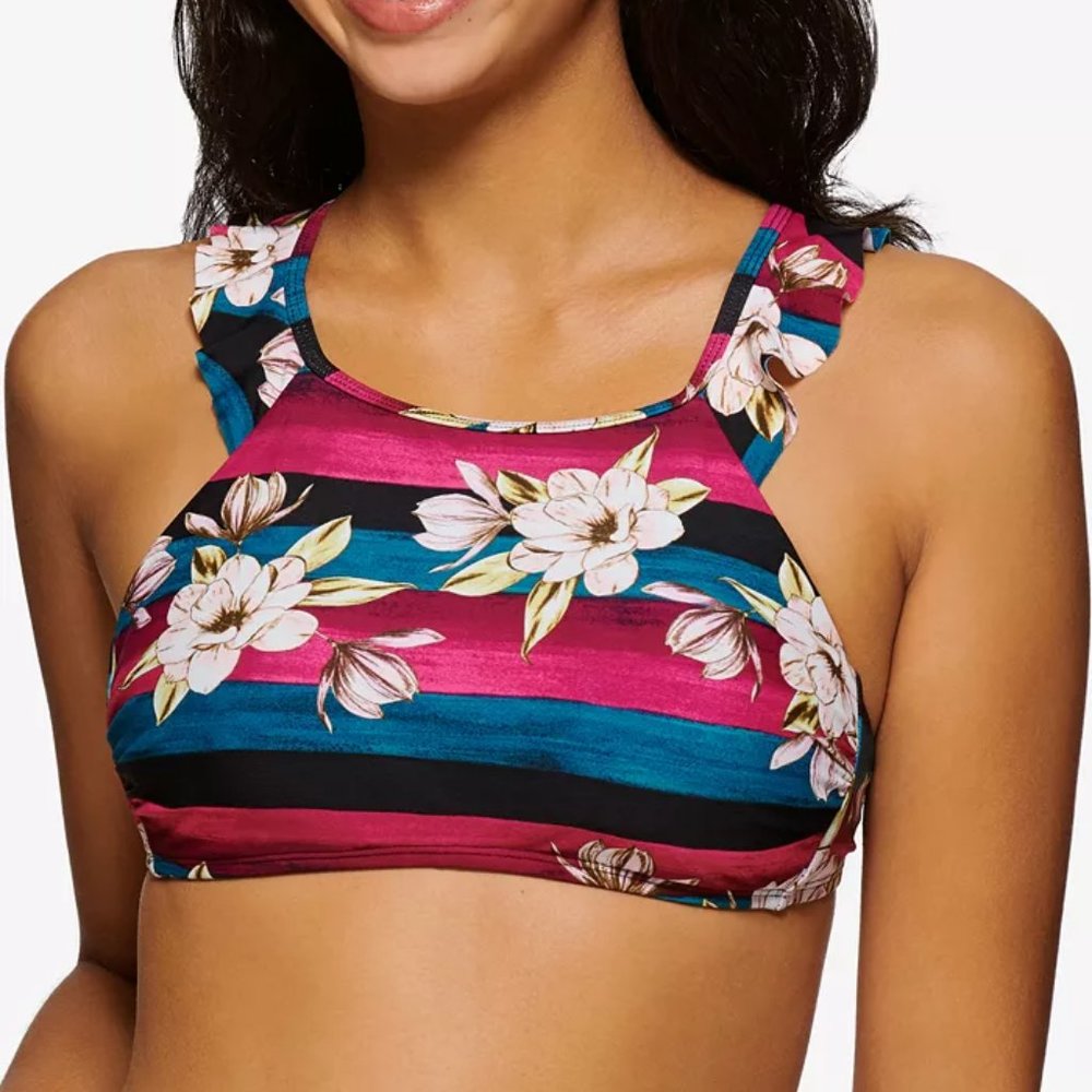 Hula Honey Sweet Bloom High-Neck Swim Top
